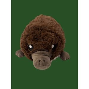 Baby Platypus Plush Doll Squishable Beaver Brown Gray Tail Big Sewn Eyes Stuffed